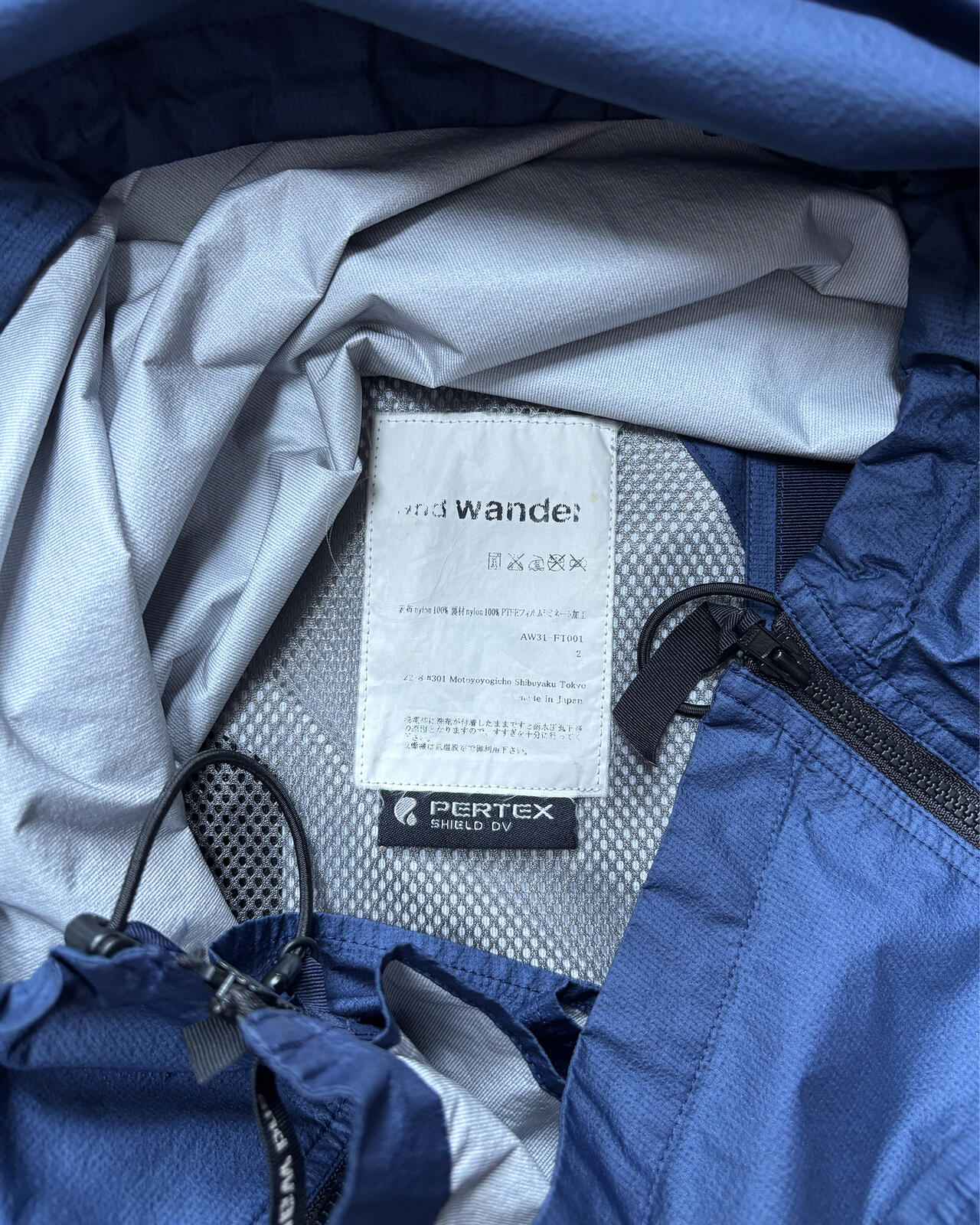 and Wander Event Jacket Navy Waterproof Small