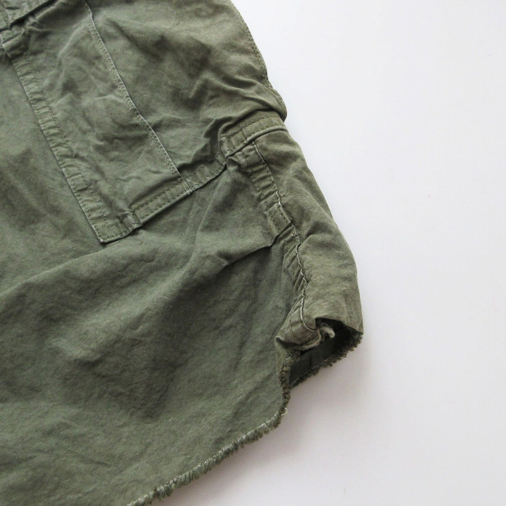 Needles Olive Wide Cargo Skirt • Distressed Wash • Women’s M