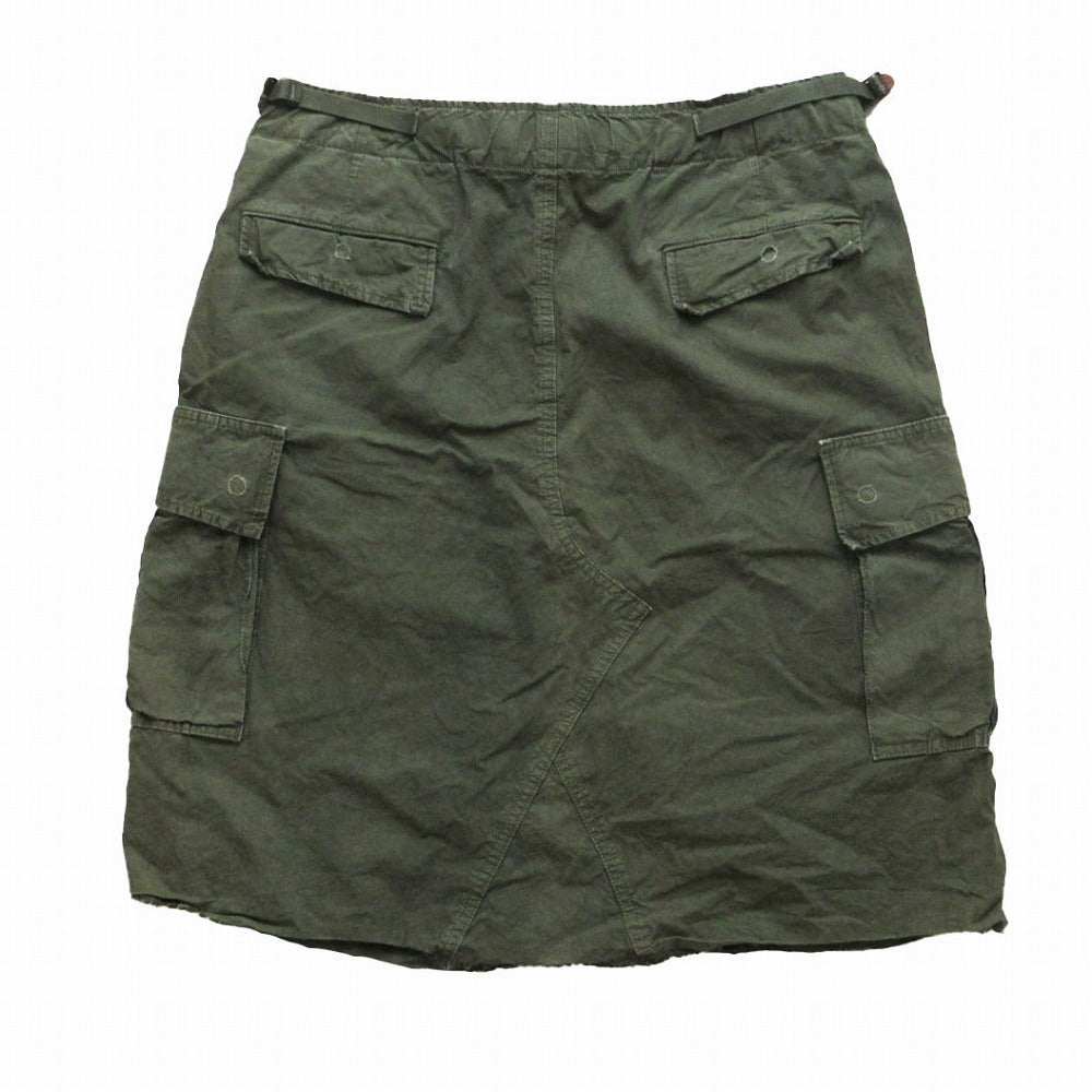 Needles Olive Wide Cargo Skirt • Distressed Wash • Women’s M