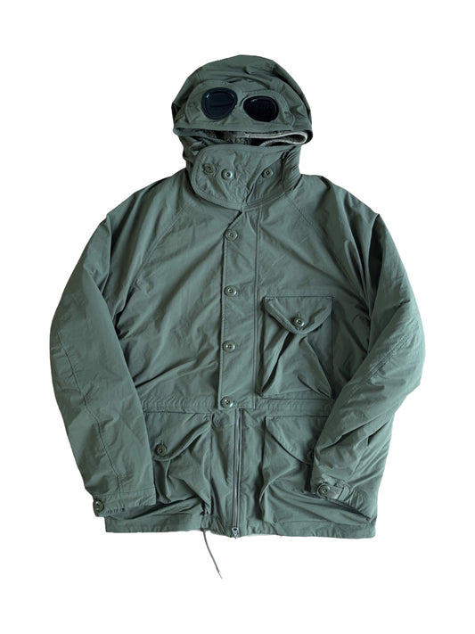 CP Company Khaki Dyshell Polartec Lined Goggle Field Jacket - Medium