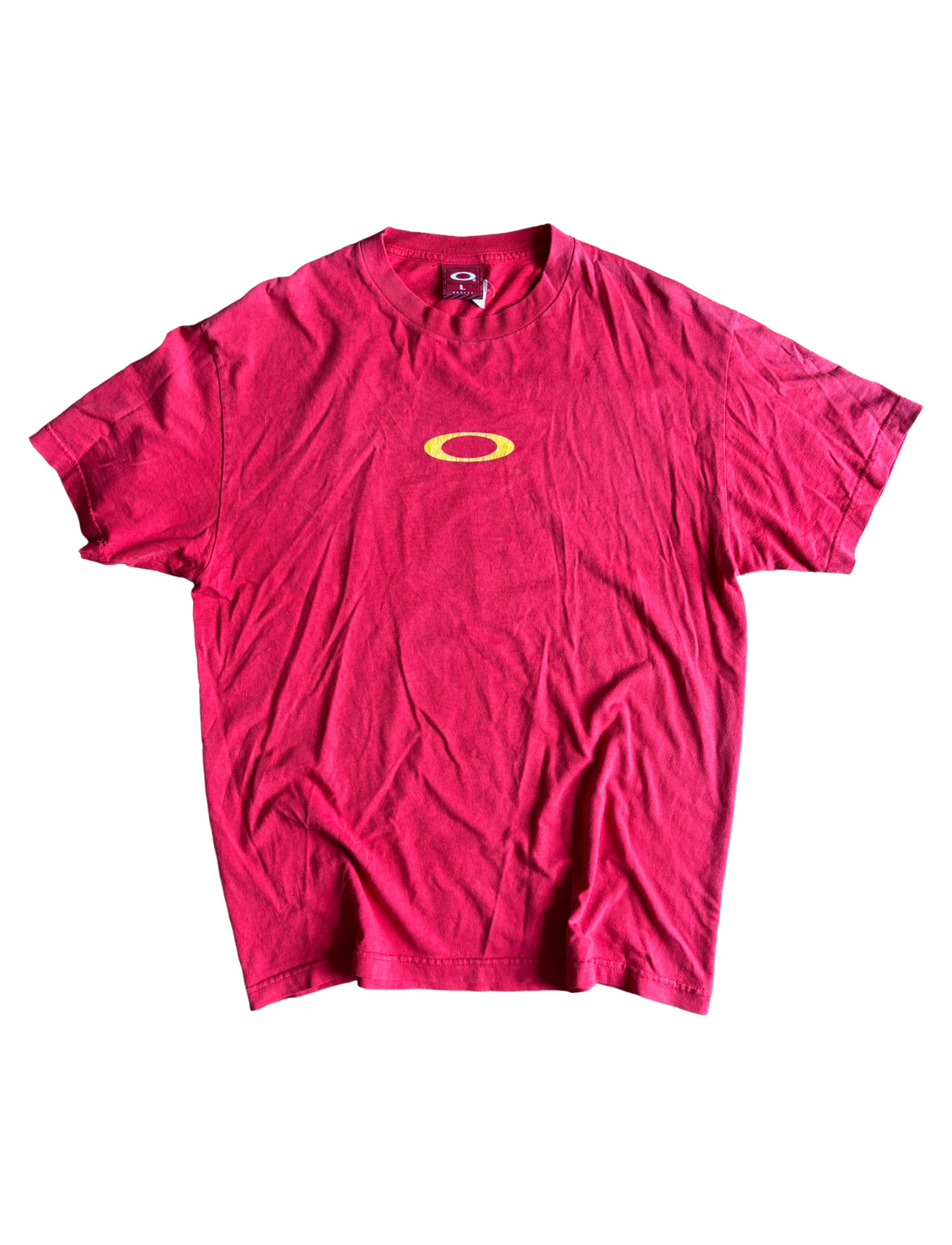 Vintage Oakley Red Print T-Shirt - Large