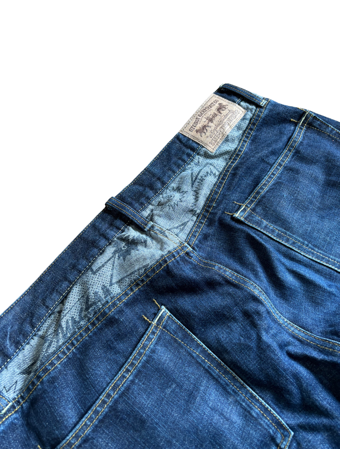 Stussy ‘Rough and Rugged’ Print Denim Jeans - 36W 34L