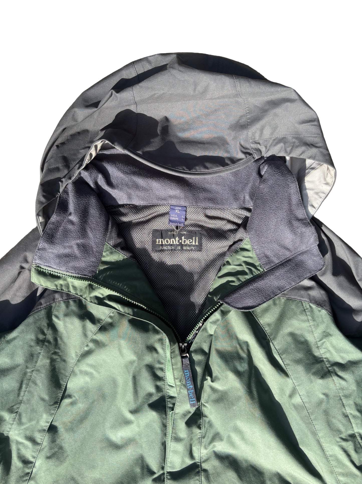 Montbell Green Nylon Shell Jacket - XL