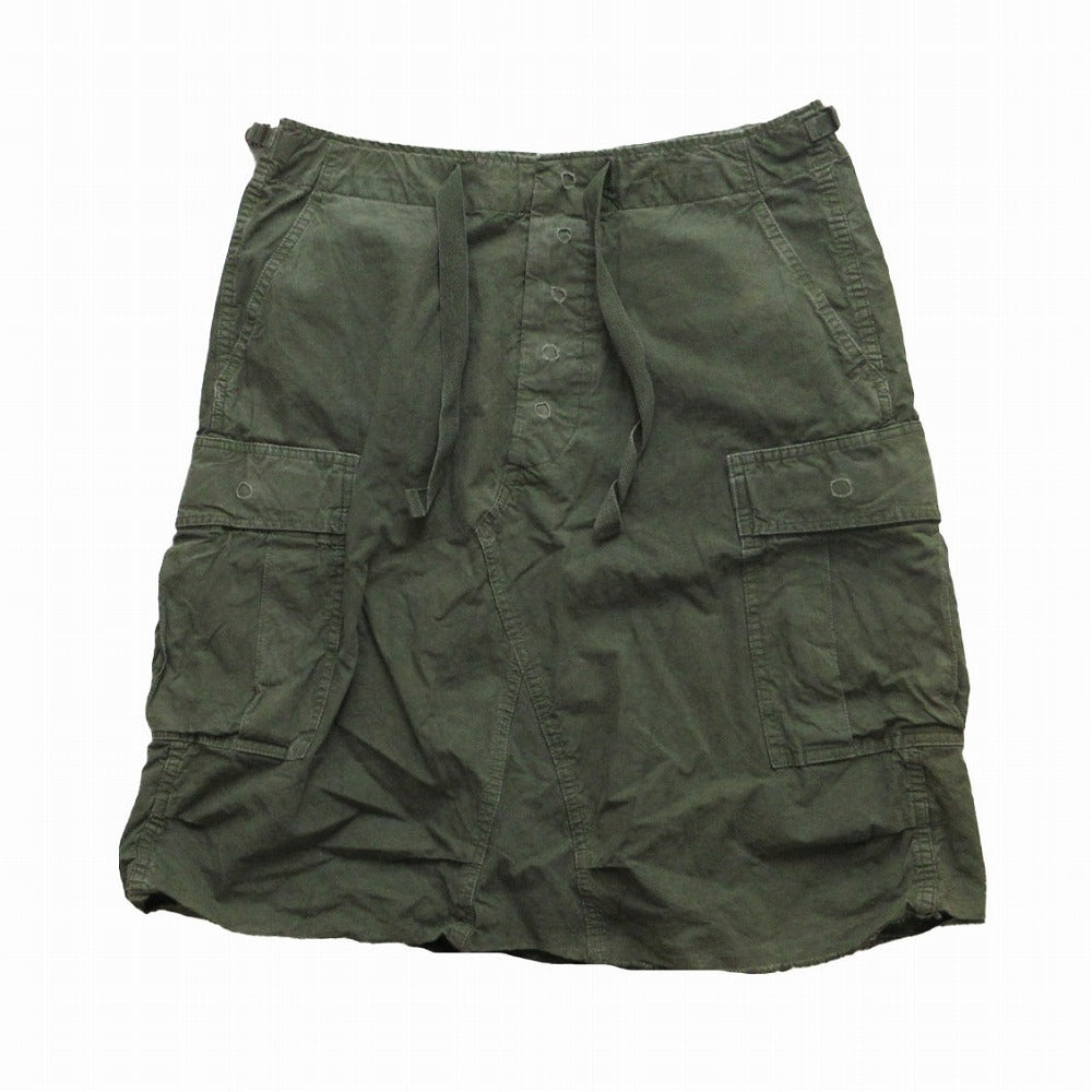 Needles Olive Wide Cargo Skirt • Distressed Wash • Women’s M