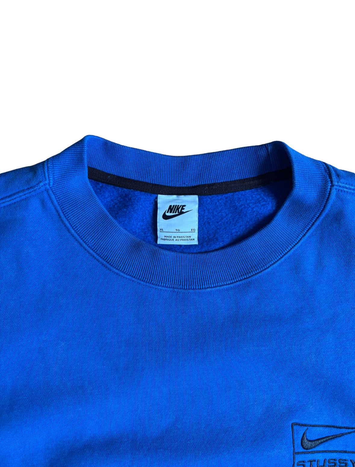 Nike x Stussy Crewneck Sweatshirt Blue / Acid Wash - Xtra Large