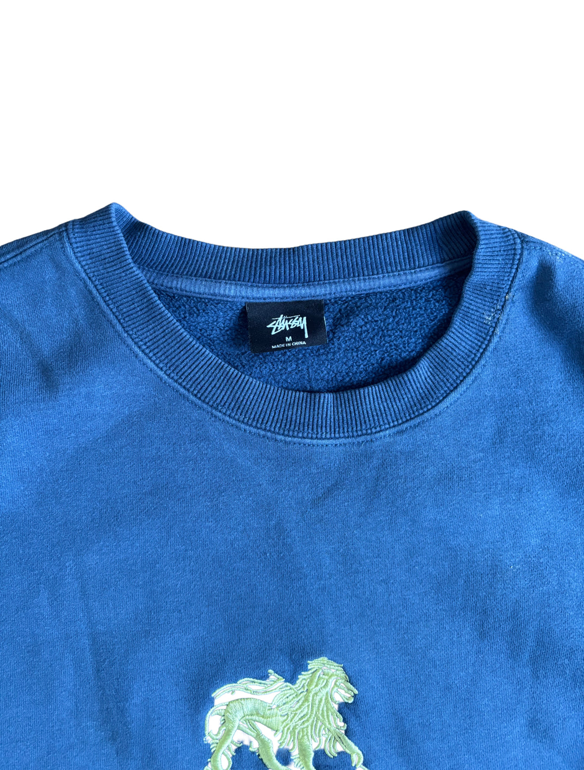 Stussy Tiger Embroidered Crewneck - Medium