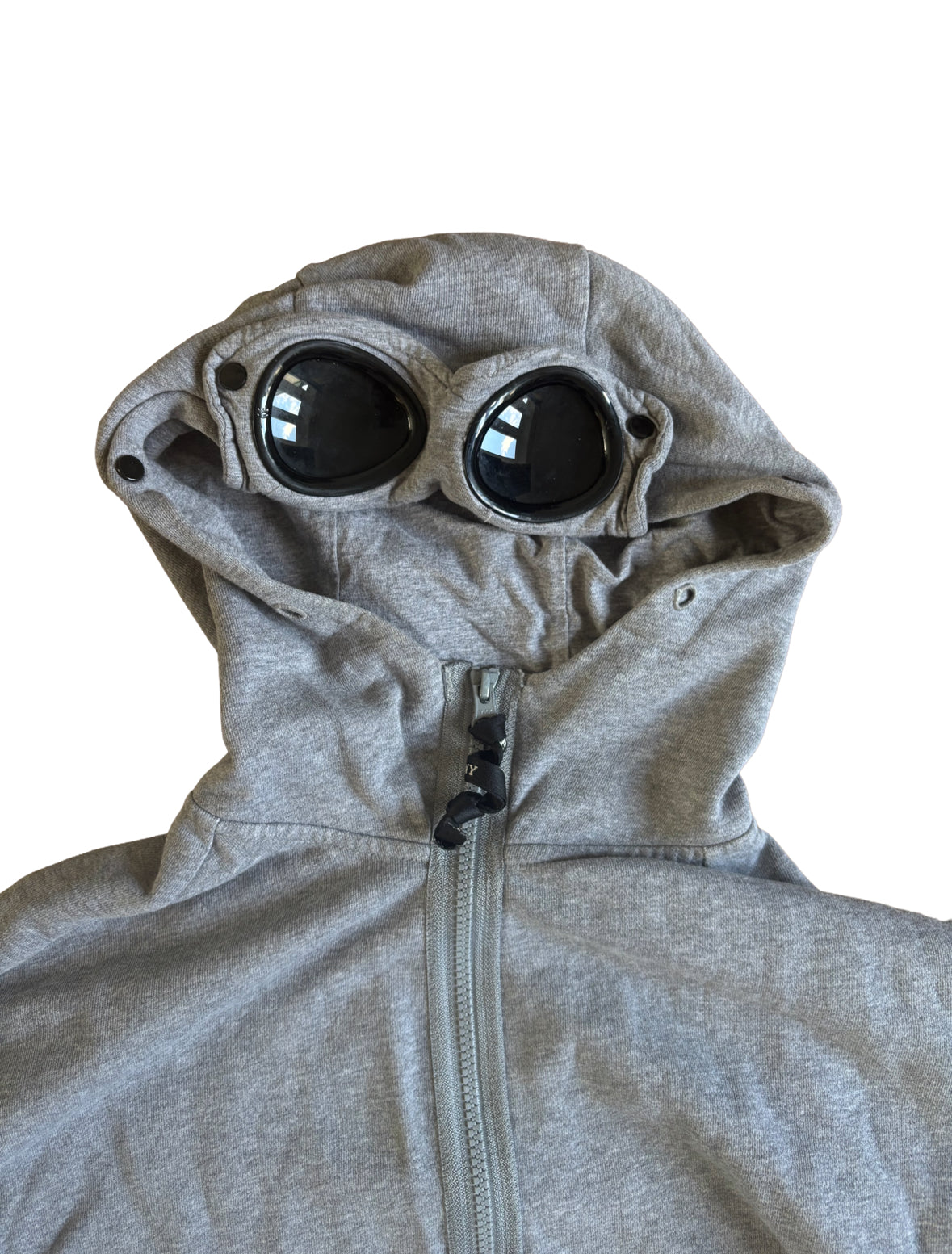 CP Company Grey Zip-Up Hoodie - Small
