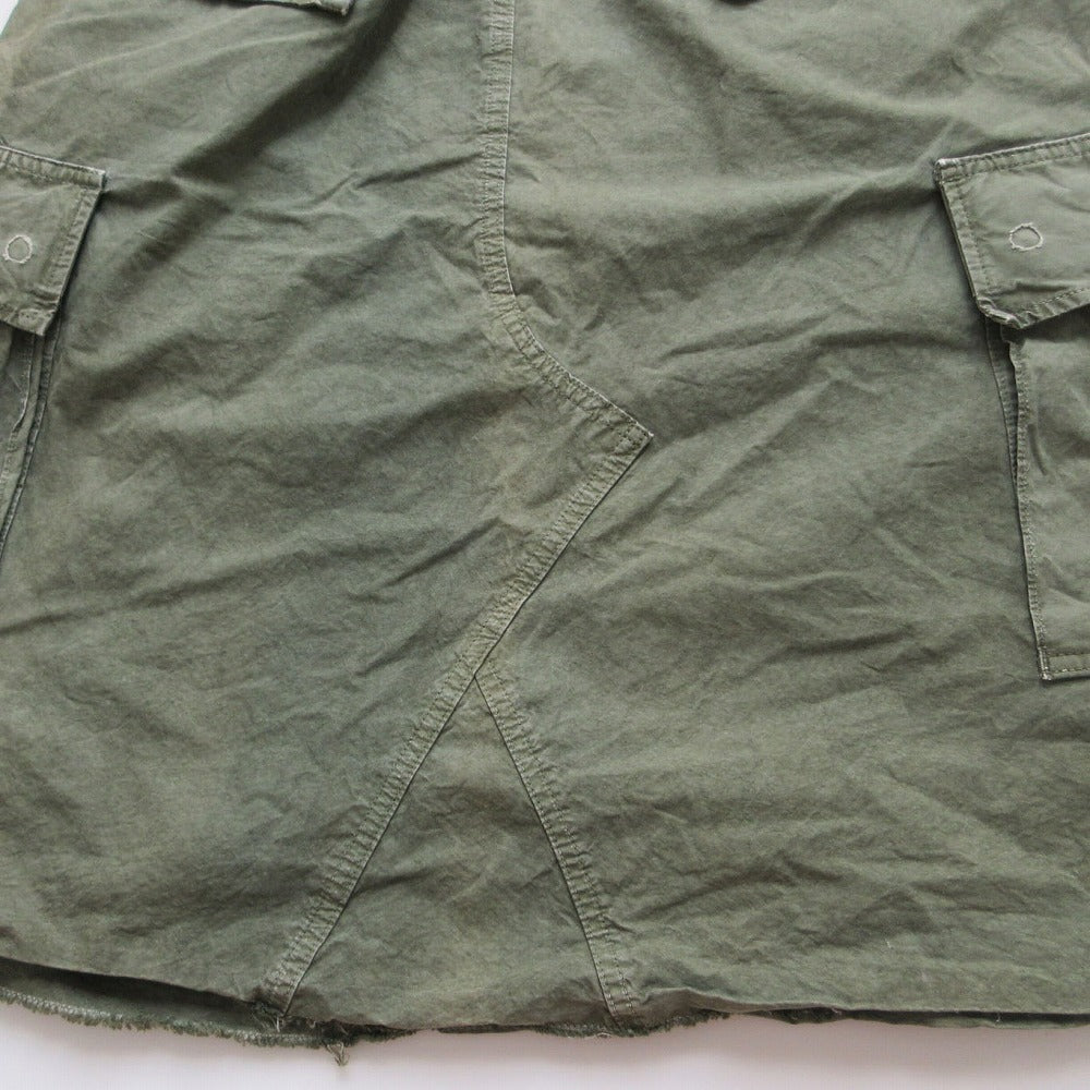 Needles Olive Wide Cargo Skirt • Distressed Wash • Women’s M