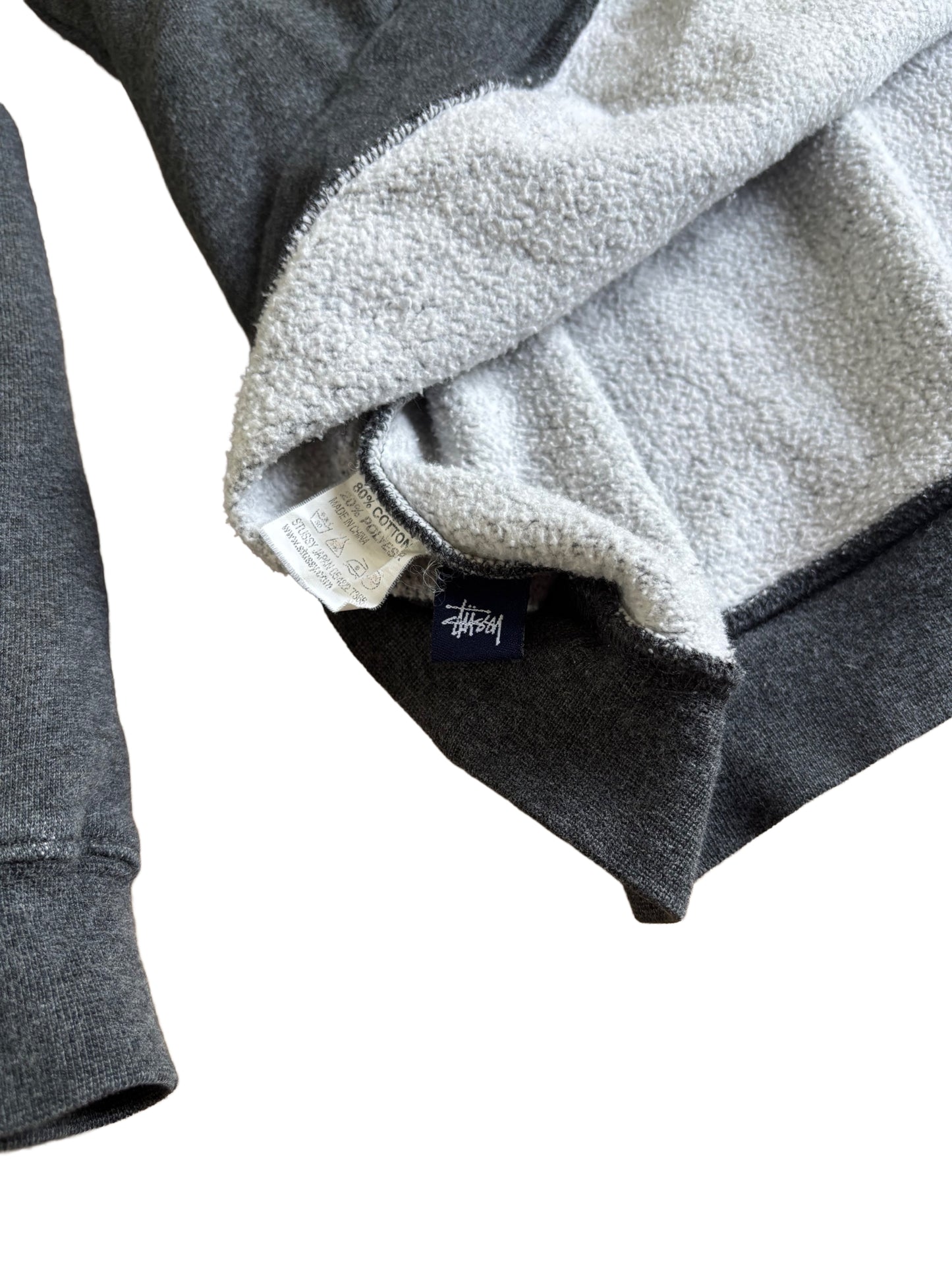 Stüssy Signature Graphic Hoodie – Dark Grey (Early 2000s)
