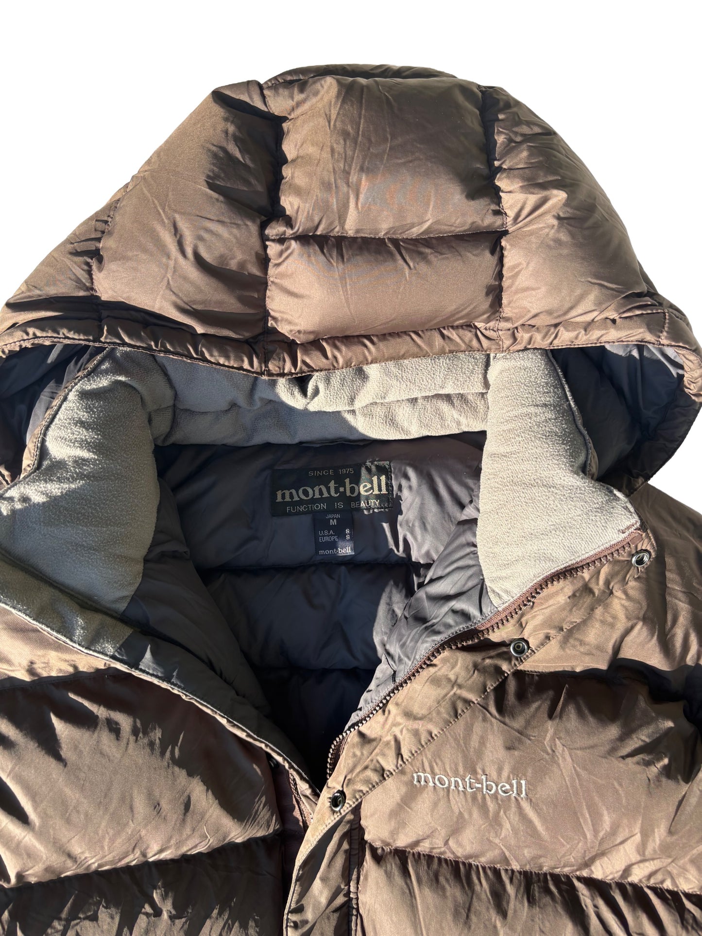 Montbell Brown Down-Fill Puffer Jacket - Medium