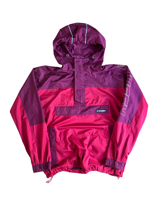 Stussy Quarter-Zip Windbreaker Red / Burgundy - Small