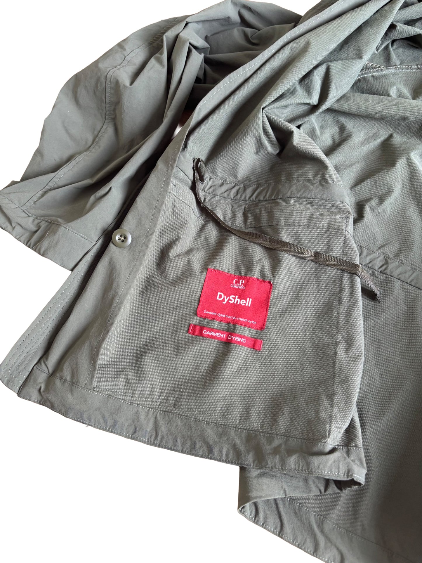 CP Company Khaki Dyshell Polartec Lined Goggle Field Jacket - Medium