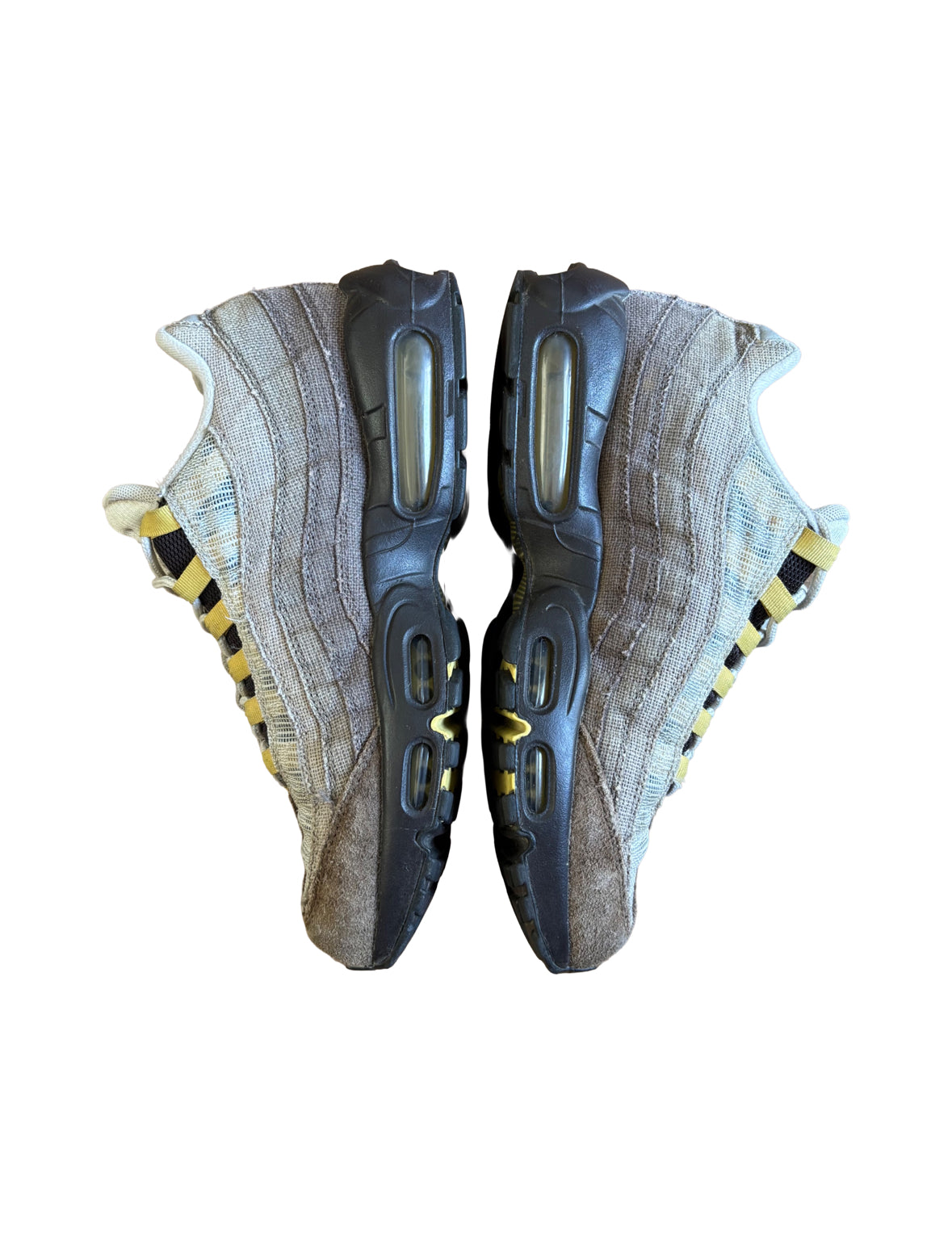 Nike Airmax 95 Trainers Black / Grey / Yellow UK 7