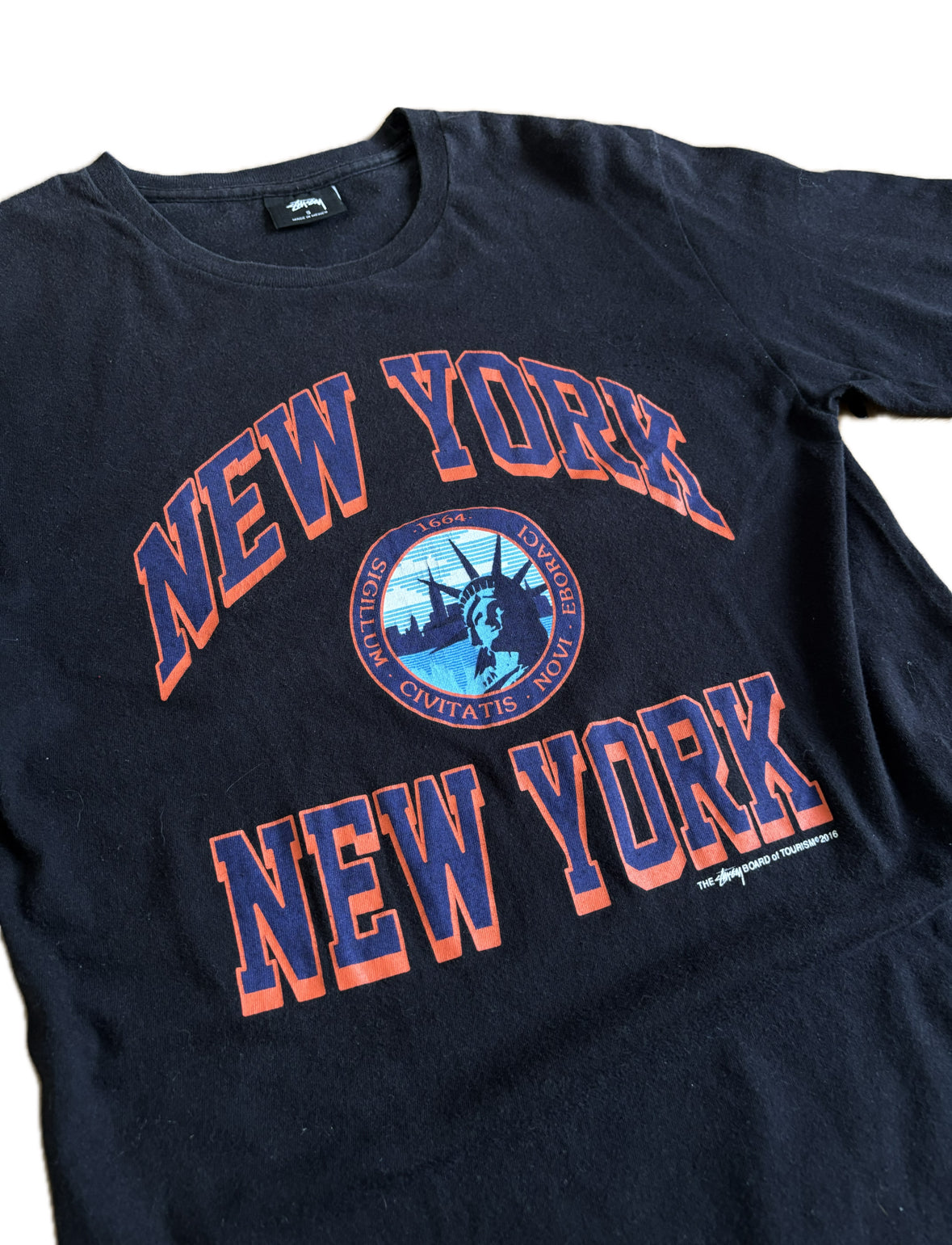 Stussy ‘New York’ Graphic Tee Black / Blue / Orange - Small