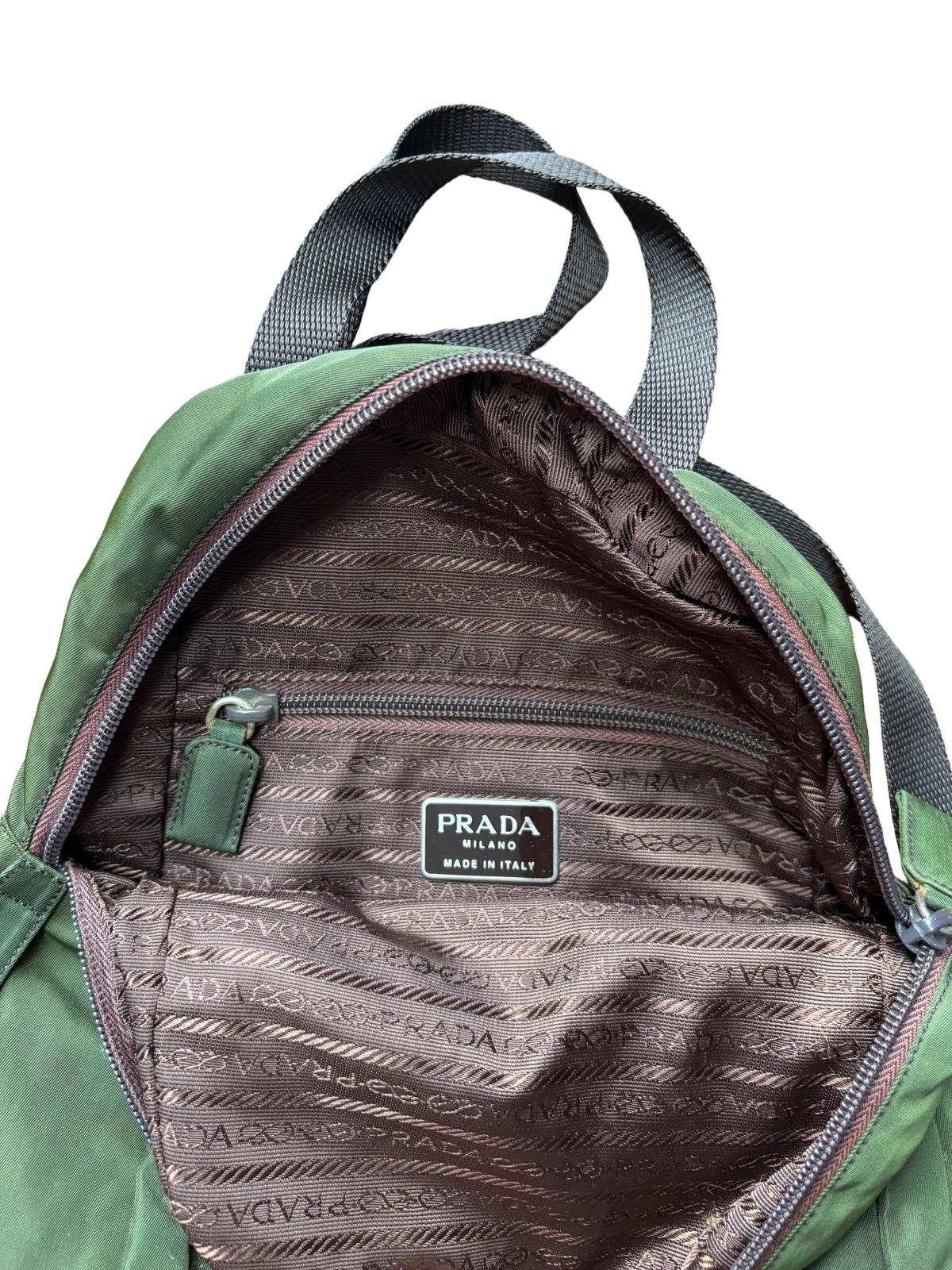 Prada Tessuto Nylon Mini Backpack Green