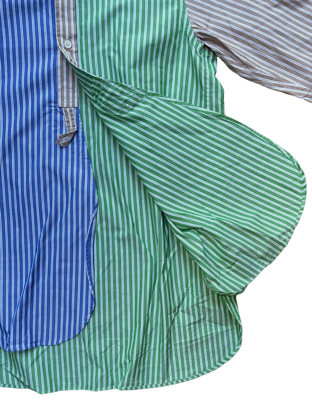 Needles Patchwork Stripe Shirt Multicolour Small