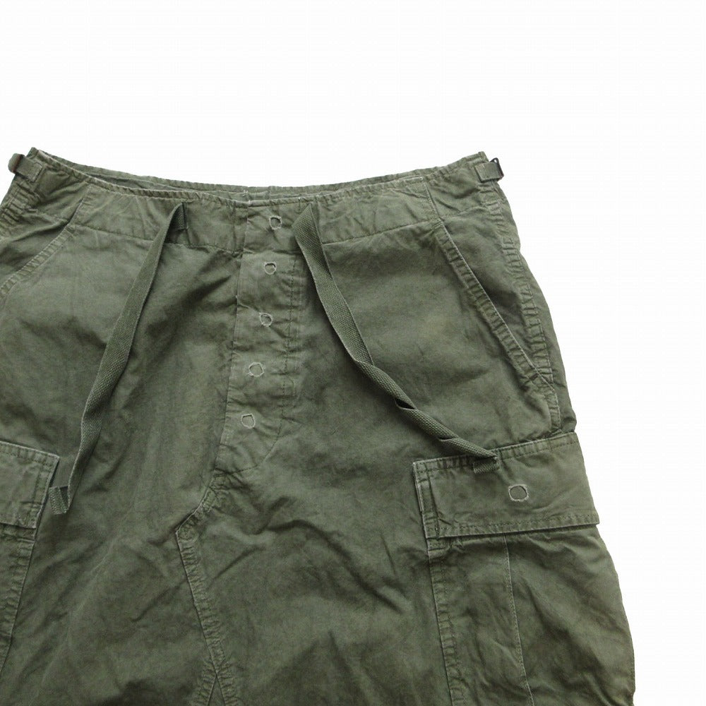 Needles Olive Wide Cargo Skirt • Distressed Wash • Women’s M