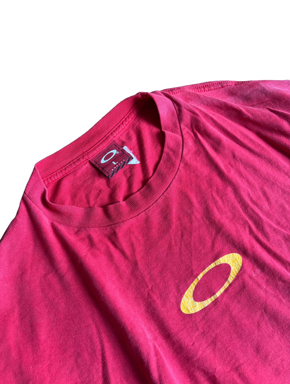 Vintage Oakley Red Print T-Shirt - Large
