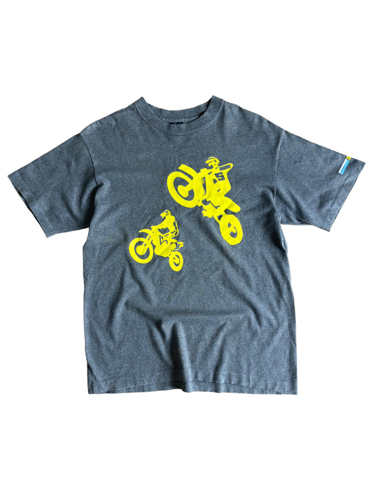 Stussy Motorcross Graphic Print T-Shirt - Medium