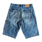 Stussy Denim Shorts 32W Wide Fit Embroidered Logo