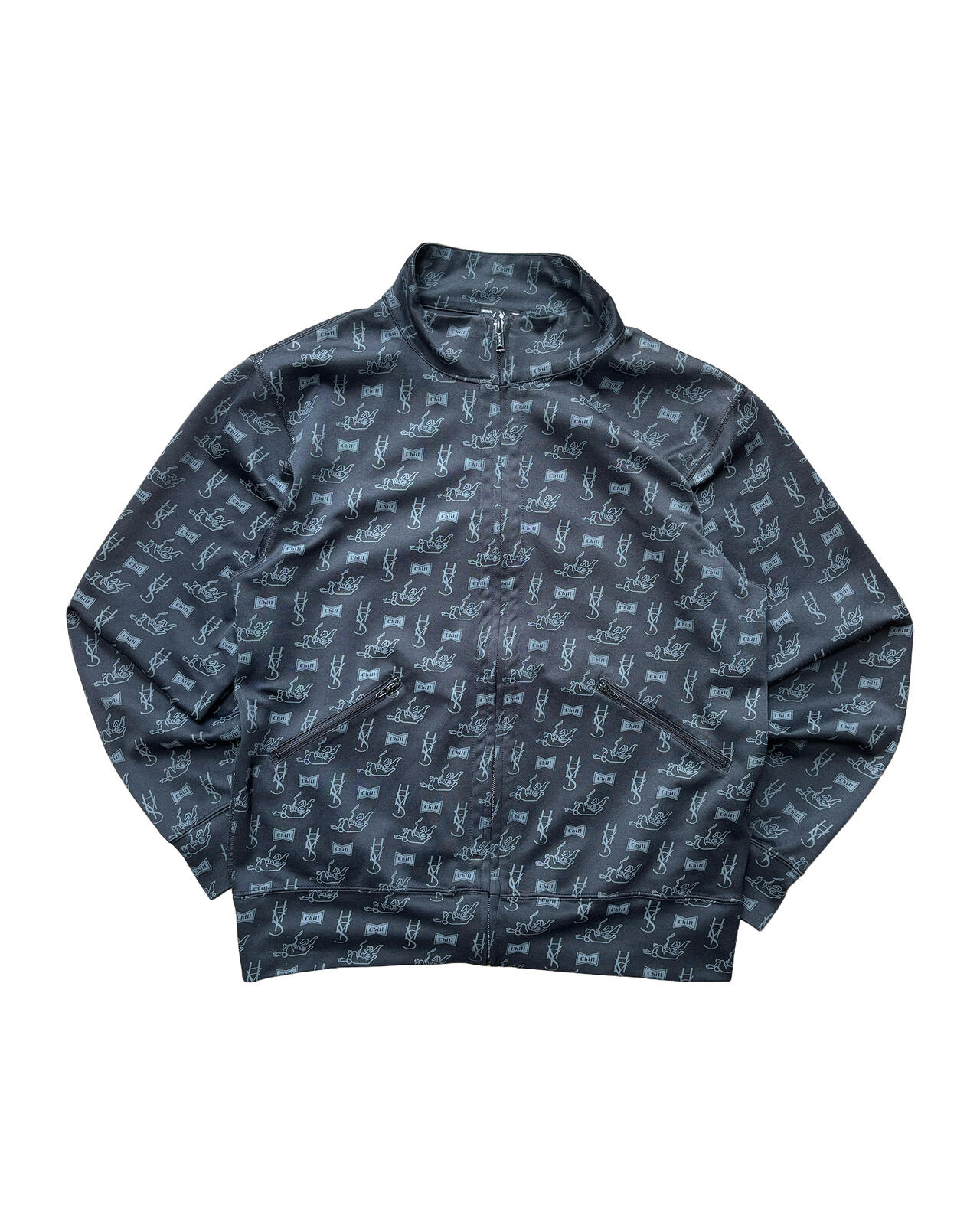 Hysteric Glamour Printed Zip Up Jacket Black Medium