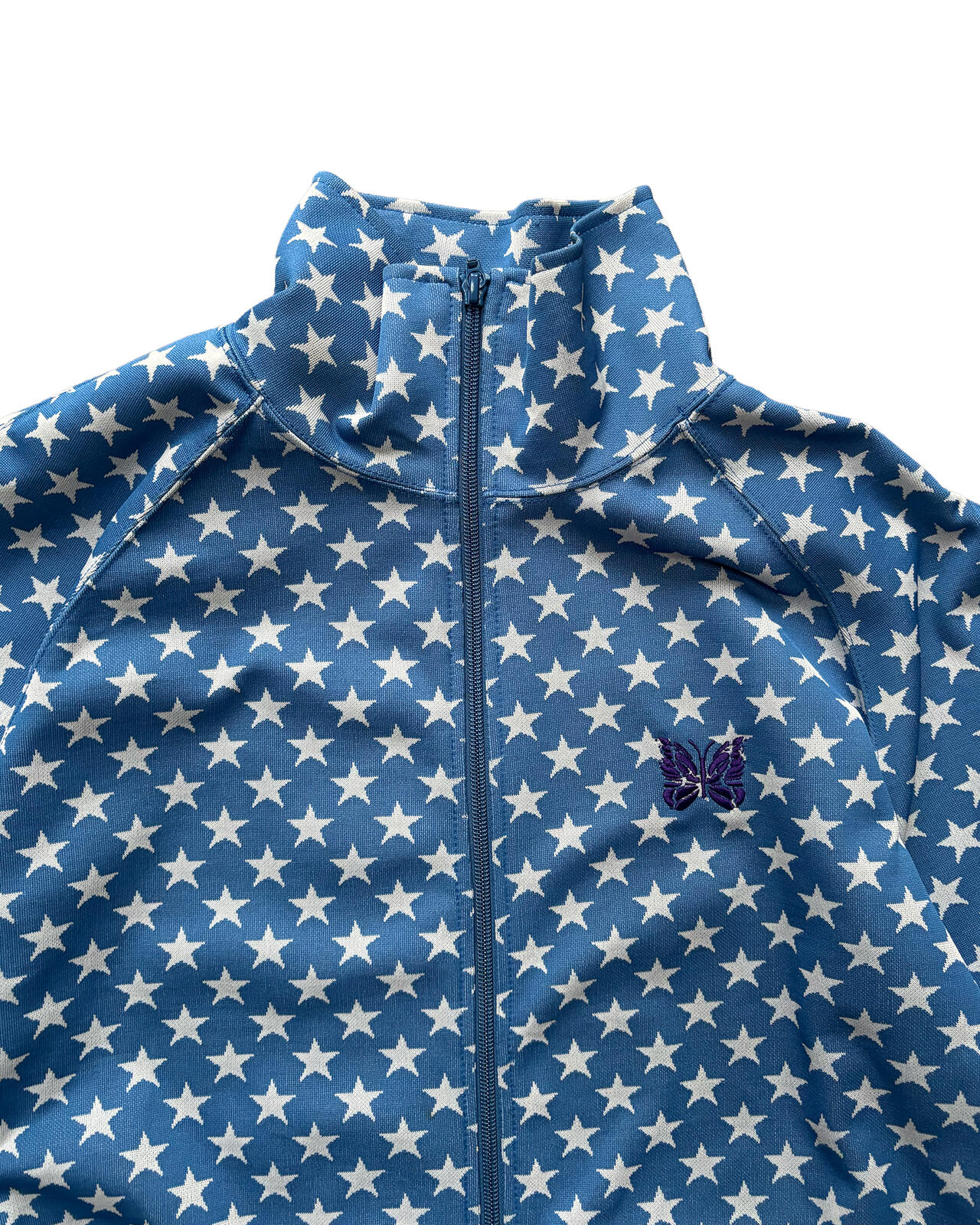 Needles Track Jacket Star Logo Blue Large