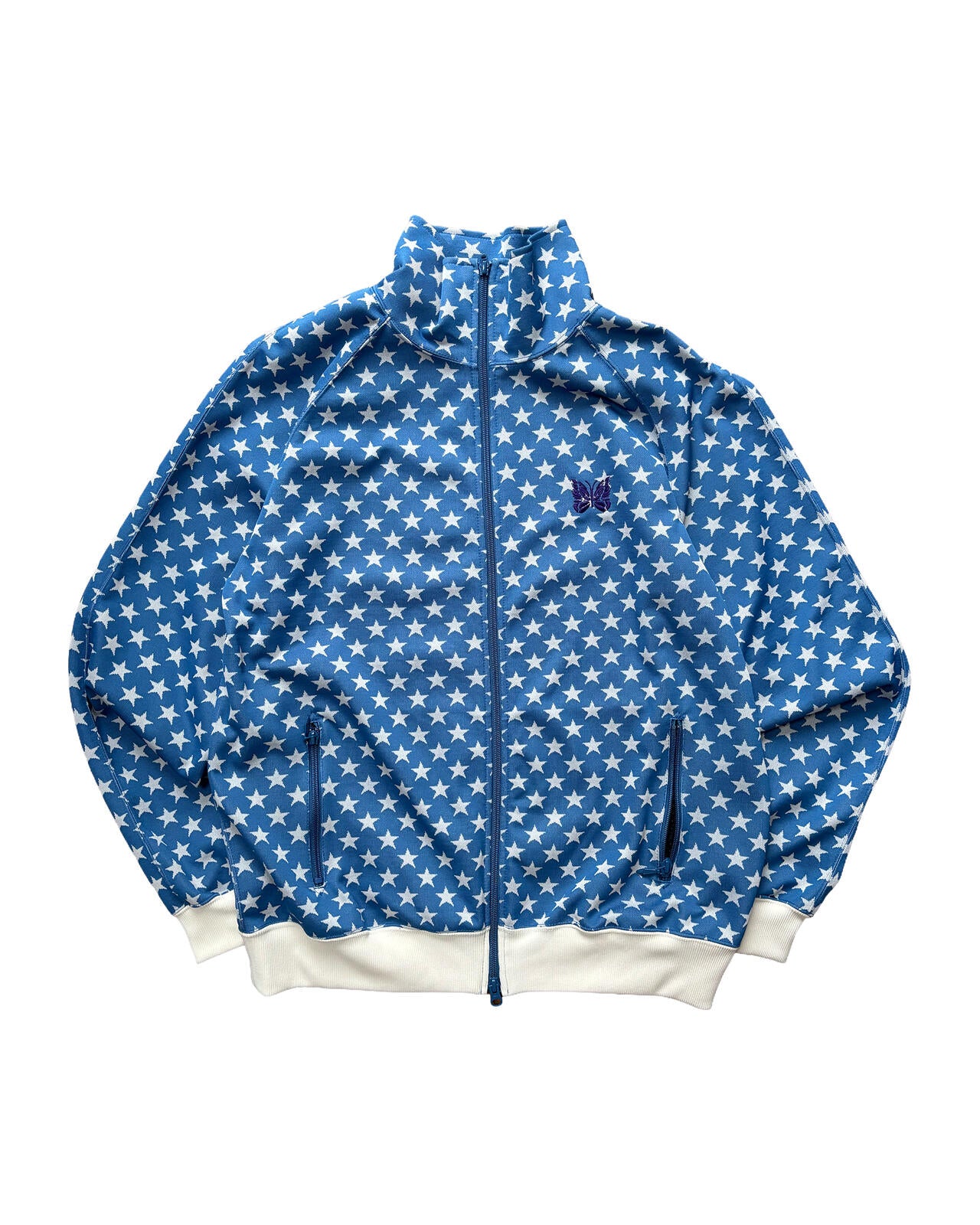 Needles Track Jacket Star Logo Blue Large