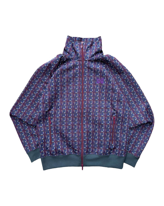 Needles Pattern Track Jacket Purple Zip Up Medium