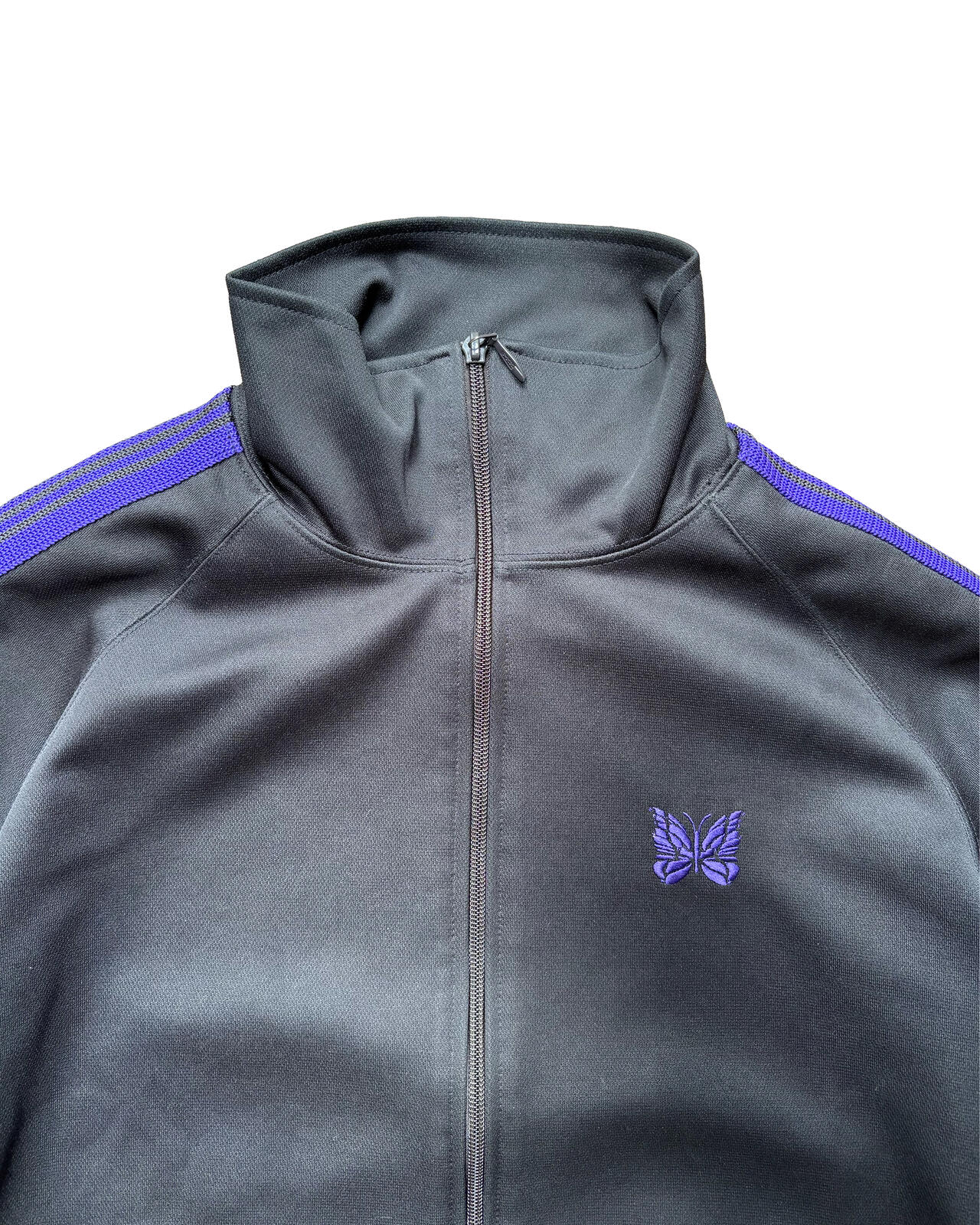Needles Track Jacket Black Purple Large