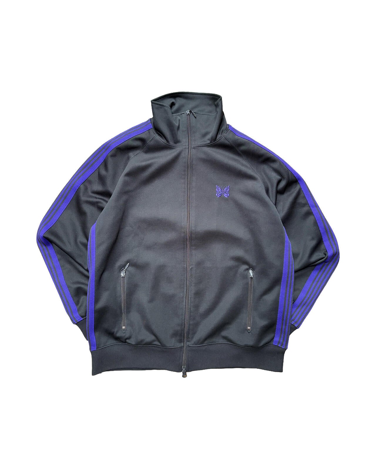 Needles Track Jacket Black Purple Large