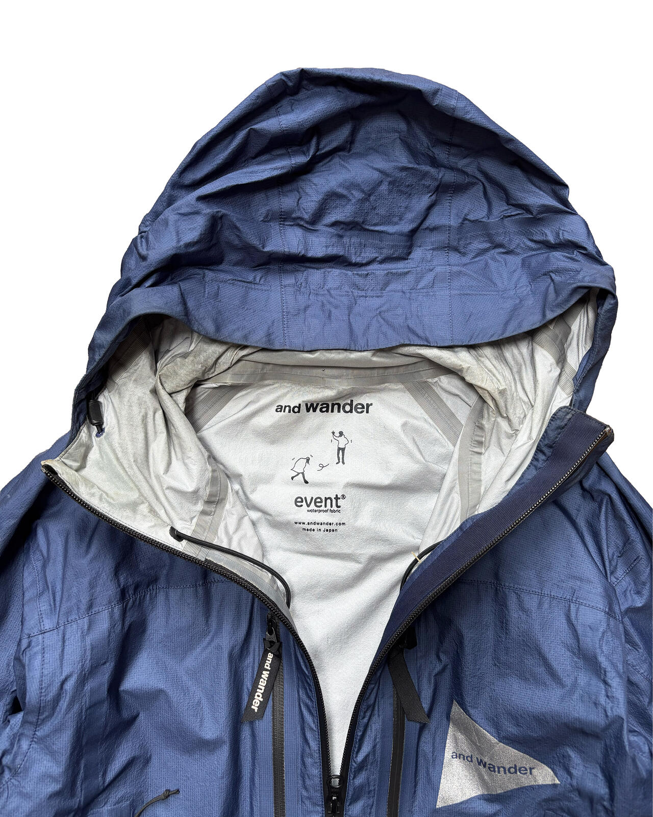 and Wander Event Jacket Navy Waterproof Small