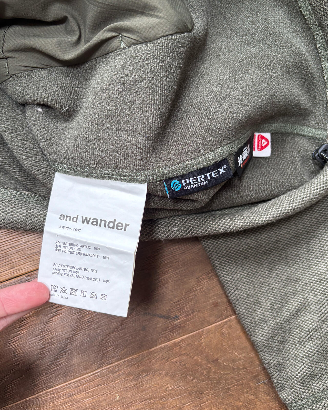 and Wander Twill Fleece Jacket Khaki Green Size 2
