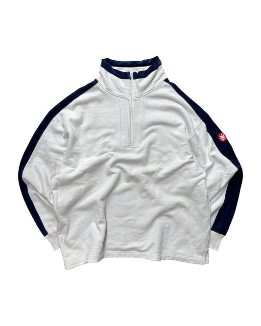 Cav Empt C.E Quarter Zip Sweatshirt White Blue Large