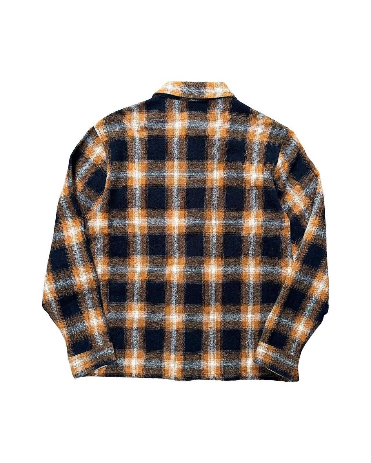 Stussy Orange Plaid Overshirt Cotton Small