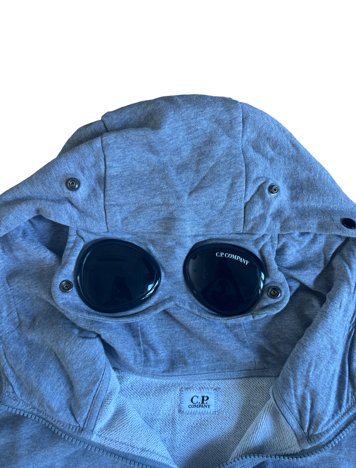 CP Company Grey Zip-Up Hoodie - Small