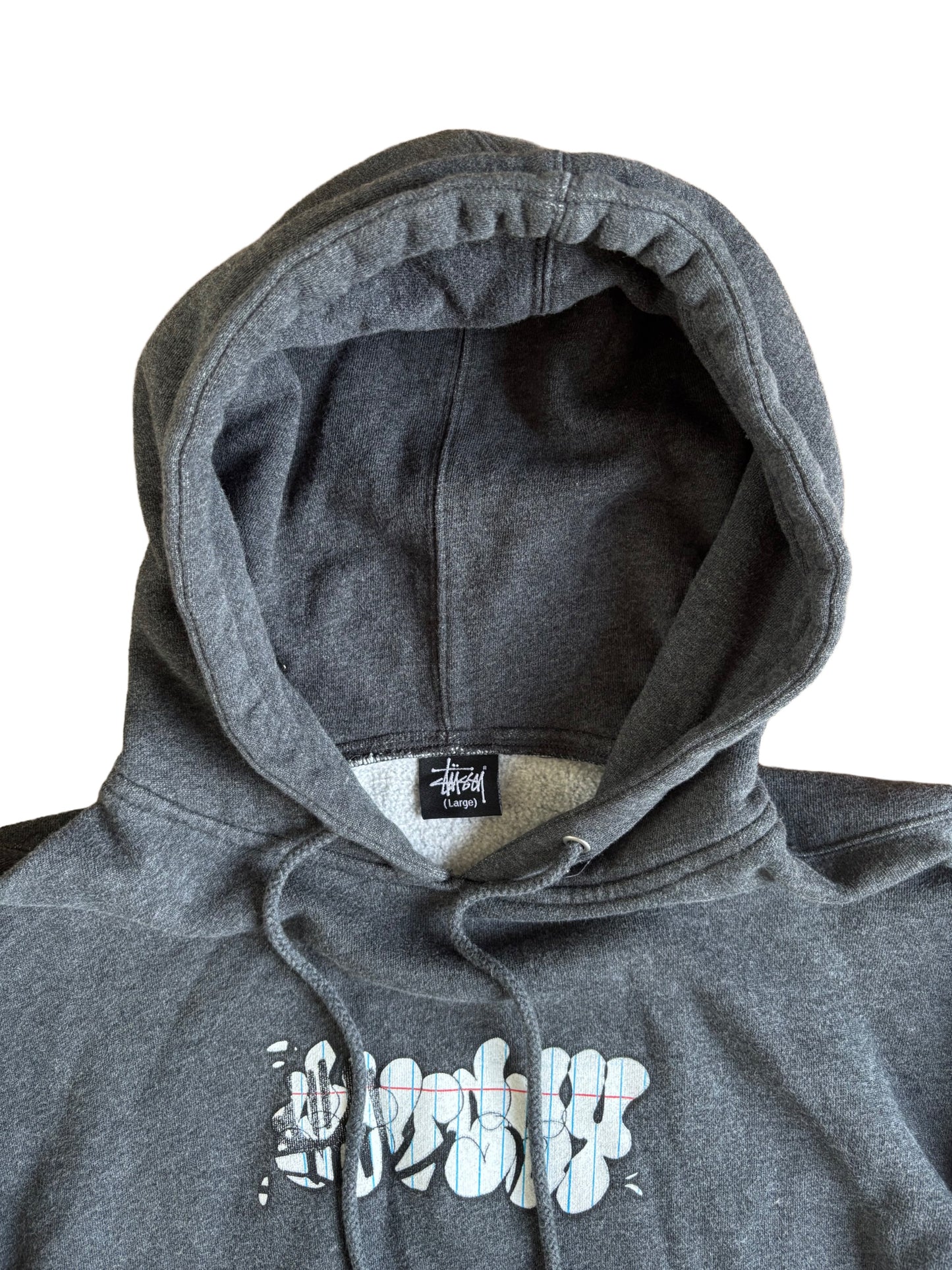 Stüssy Signature Graphic Hoodie – Dark Grey (Early 2000s)
