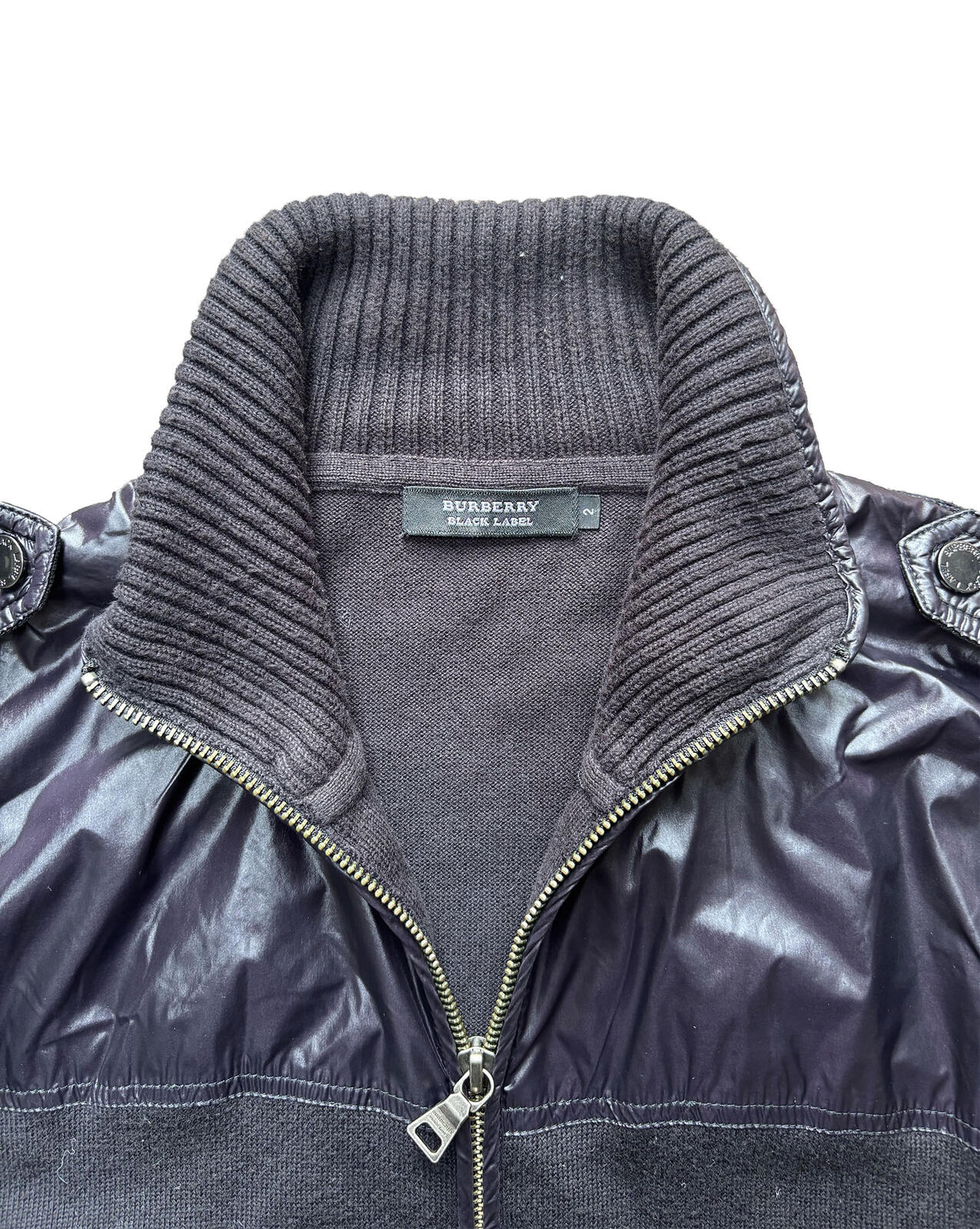 Burberry Black Label Knit Zip Jacket Black Size S