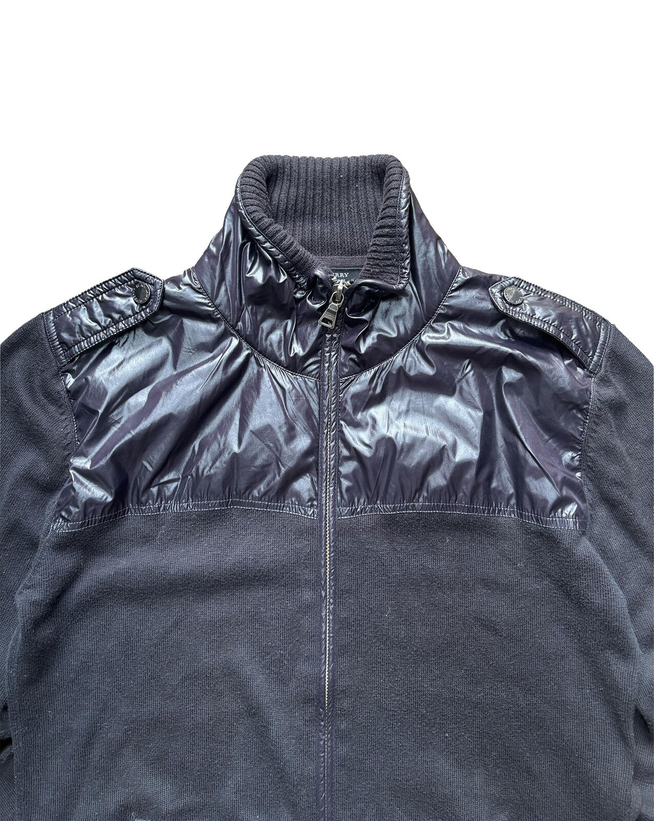 Burberry Black Label Knit Zip Jacket Black Size S