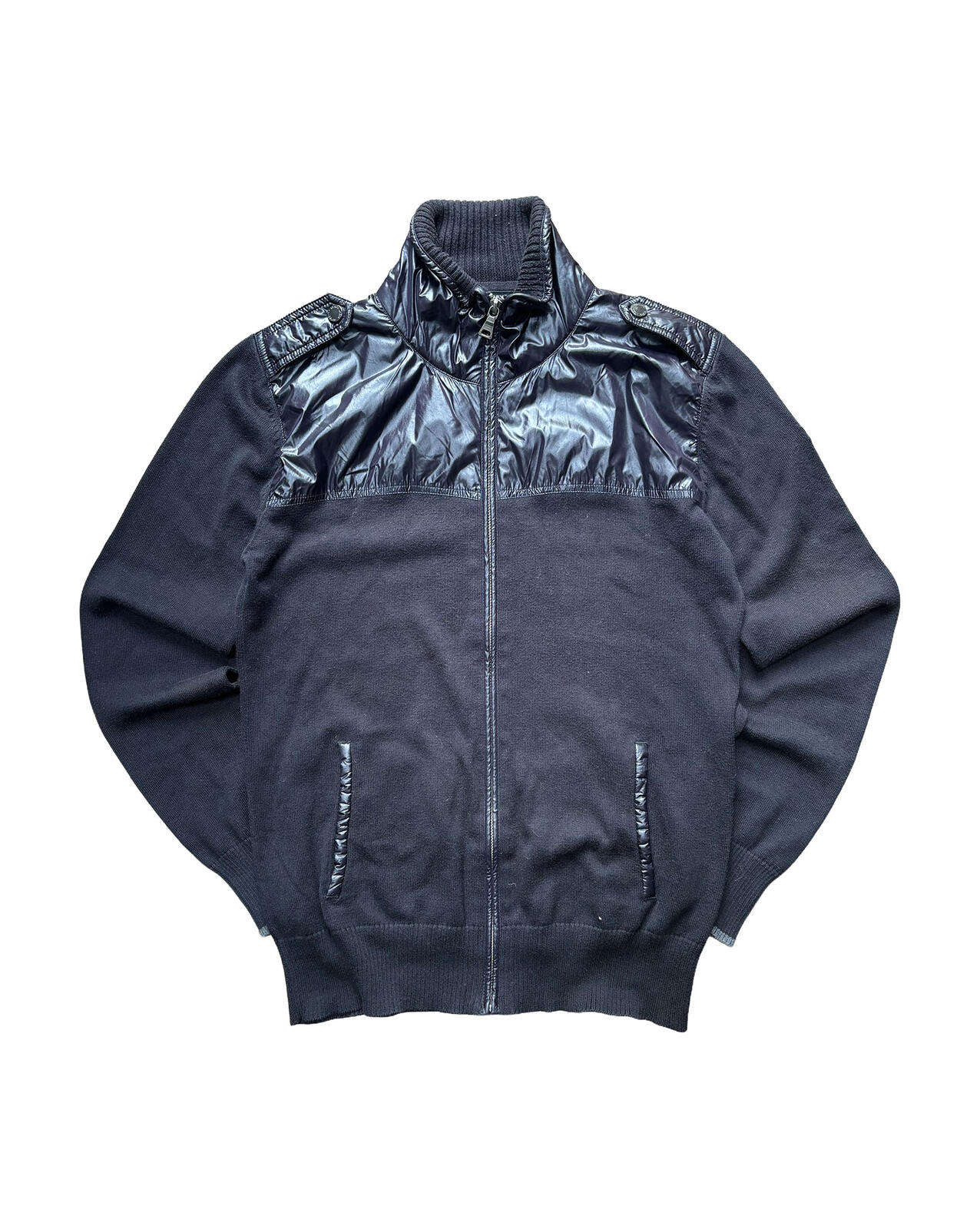 Burberry Black Label Knit Zip Jacket Black Size S