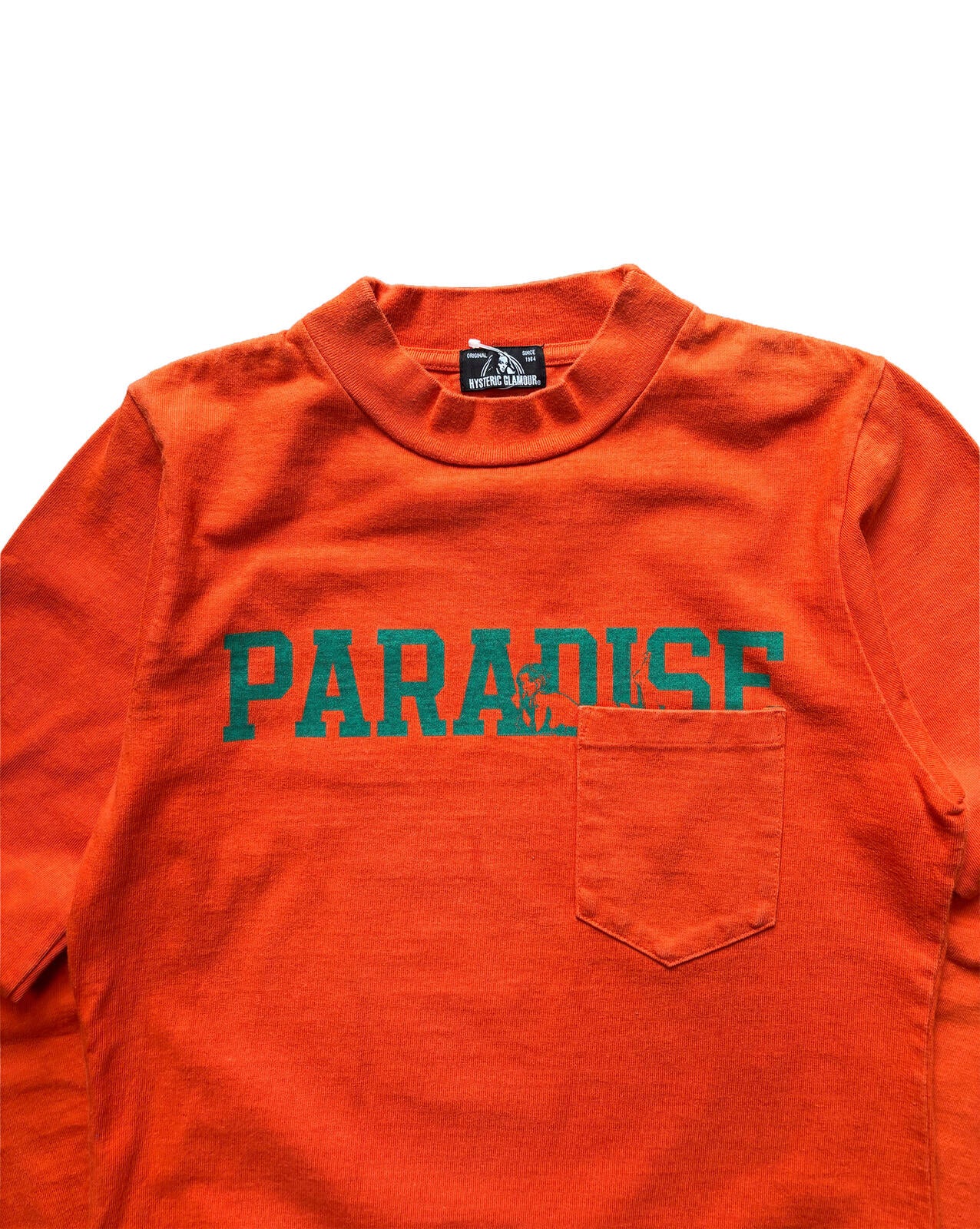 Hysteric Glamour Mock Neck LS Tee Orange Graphic S