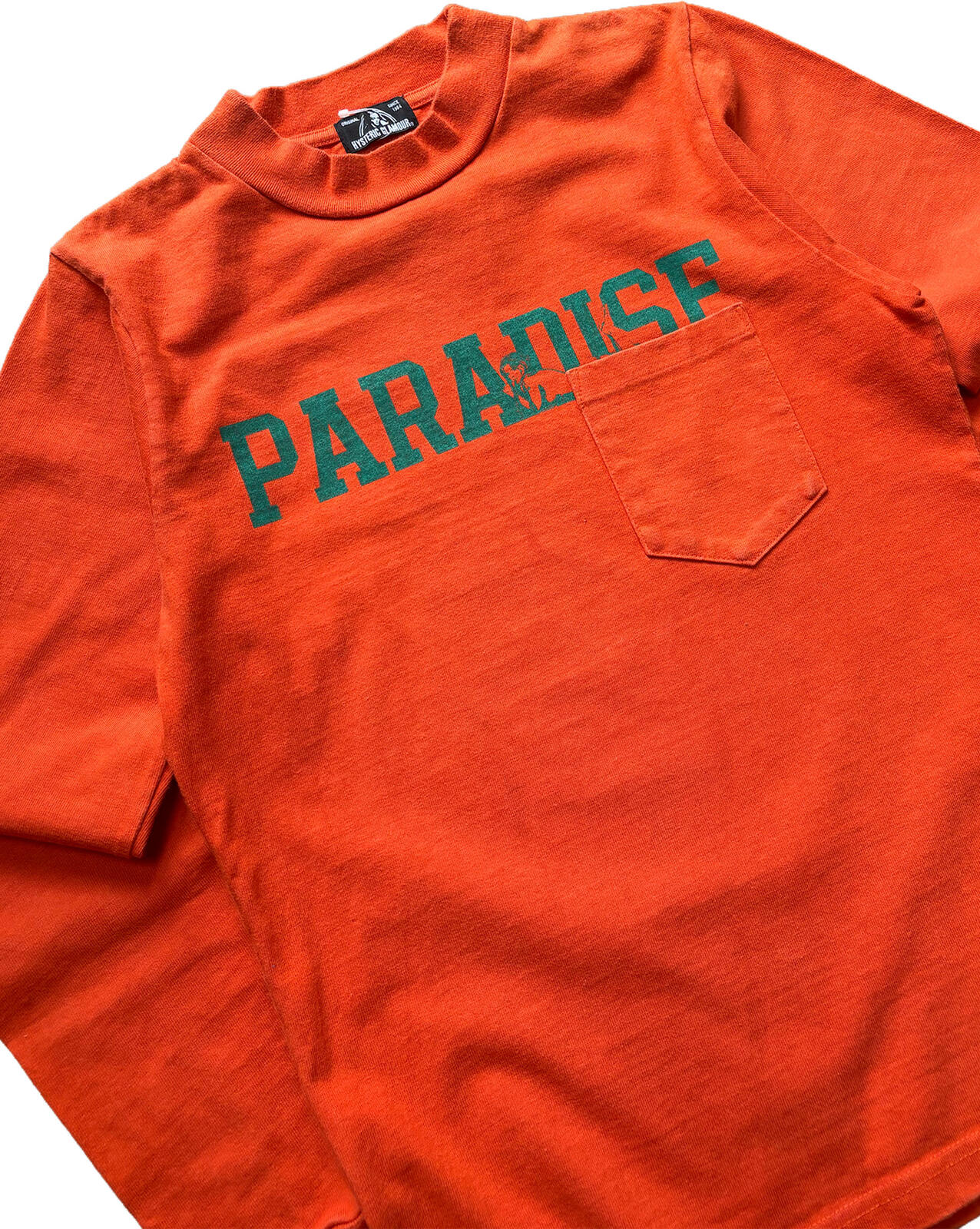 Hysteric Glamour Mock Neck LS Tee Orange Graphic S