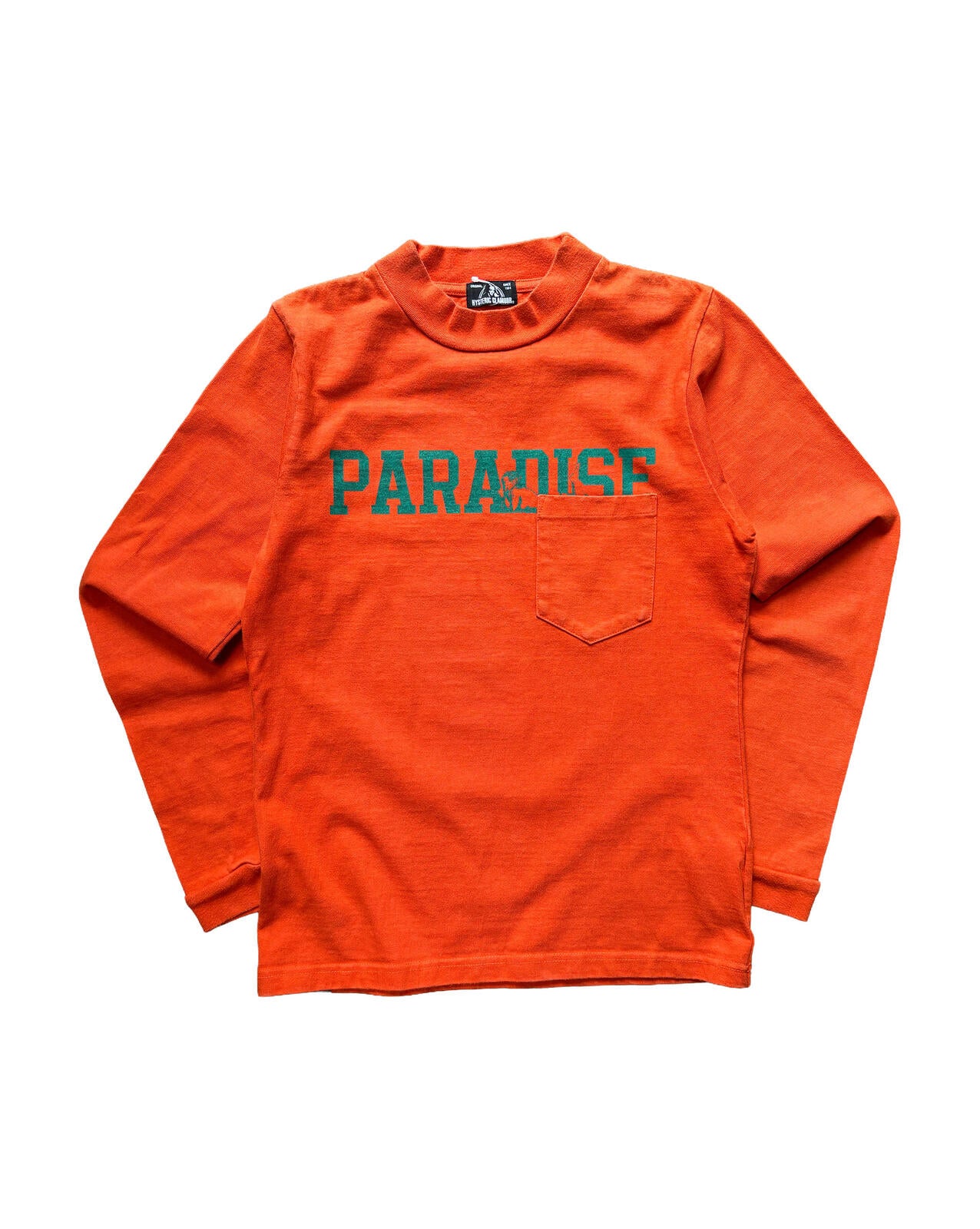 Hysteric Glamour Mock Neck LS Tee Orange Graphic S