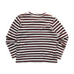 Comme des Garcons Velour Stripe LS Tee XS Brown
