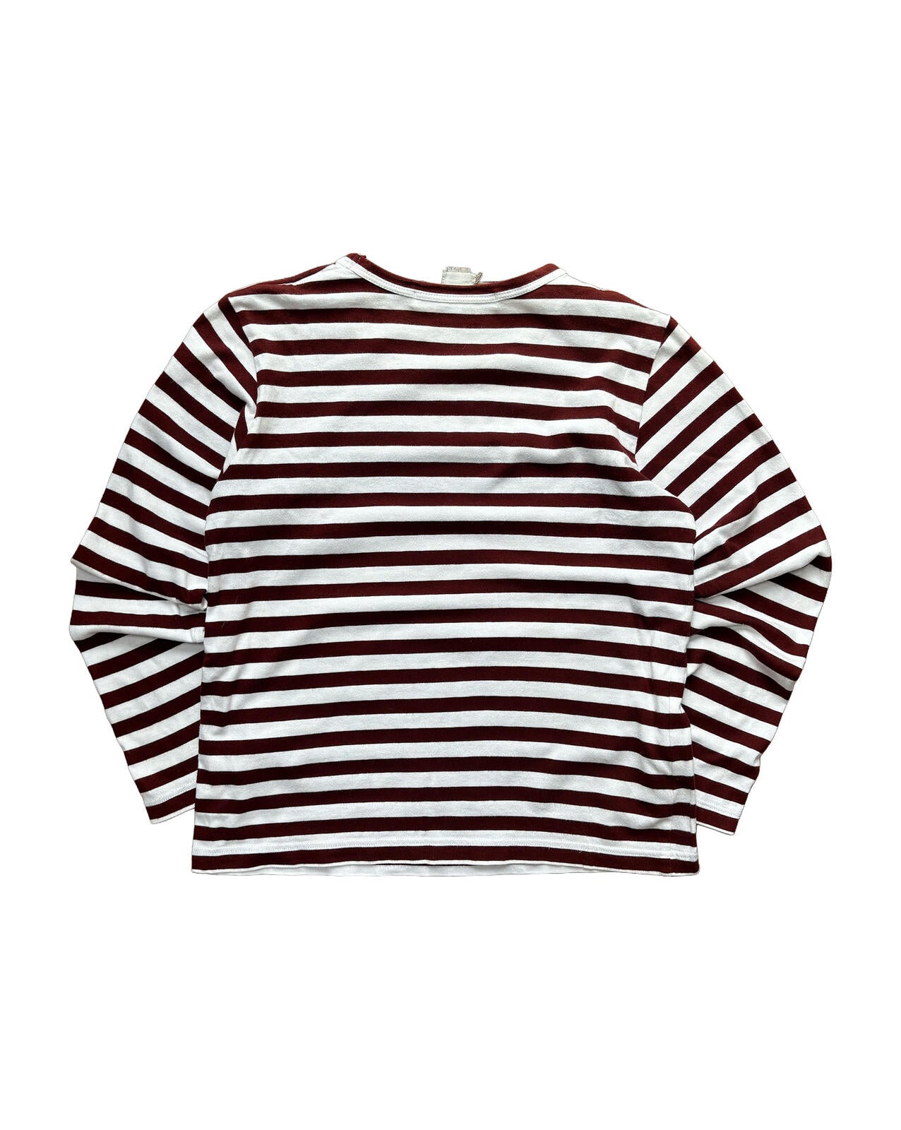 Comme des Garcons Velour Stripe LS Tee XS Brown