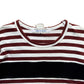 Comme des Garcons Velour Stripe LS Tee XS Brown