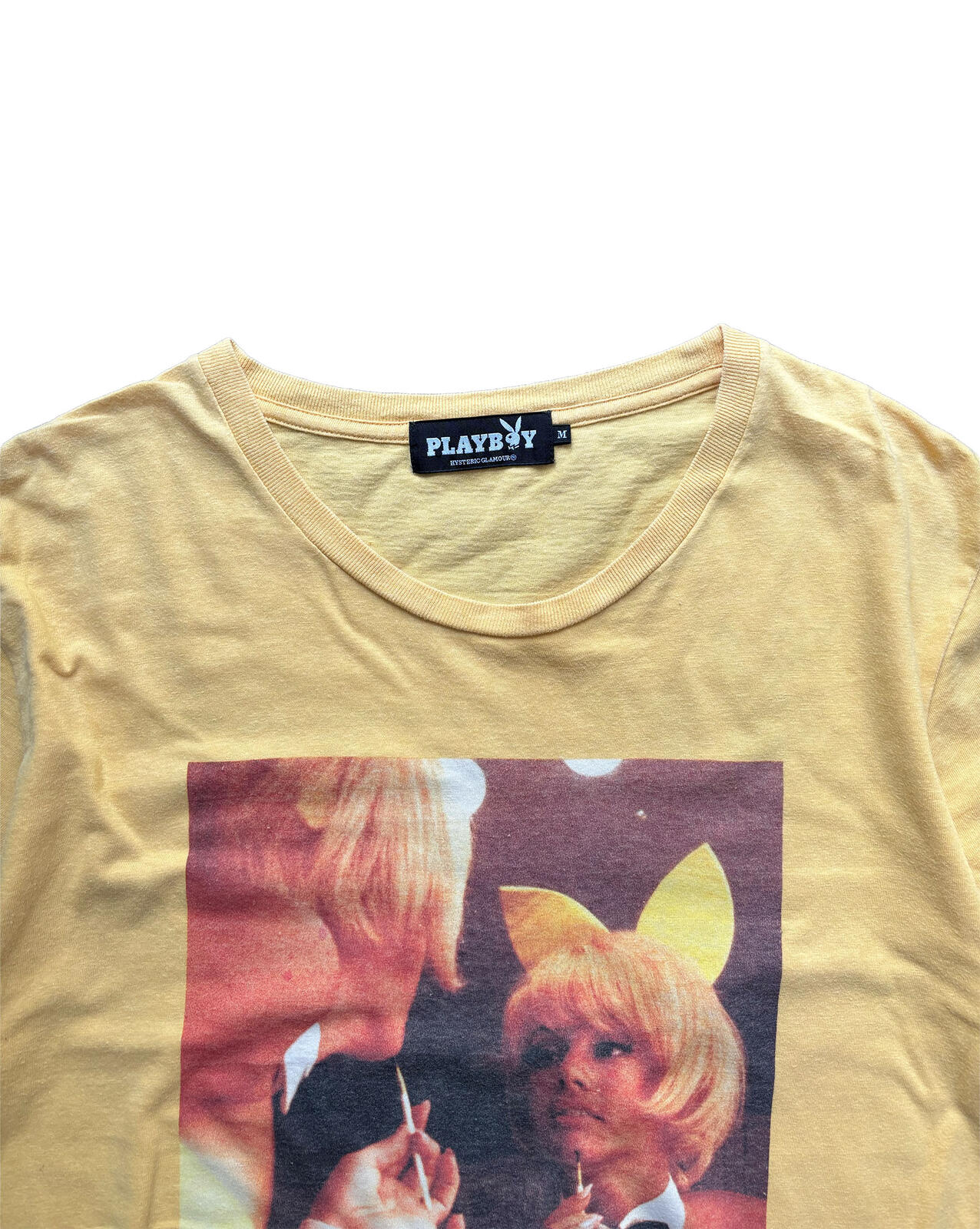 Hysteric Glamour x Playboy Tee Yellow Back Print M