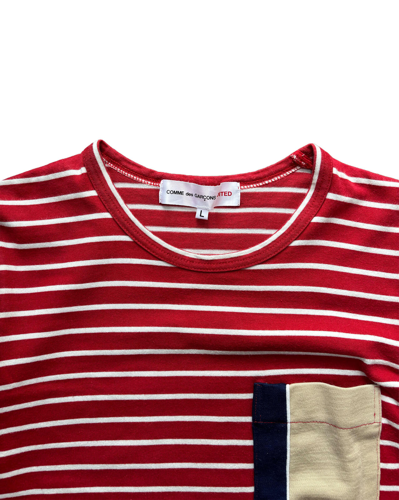 CDG Shirt Striped Long Sleeve Tee Pocket XS
