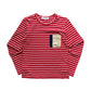CDG Shirt Striped Long Sleeve Tee Pocket XS