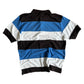 Vintage Southpole Blue & White Striped Polo Shirt - Large