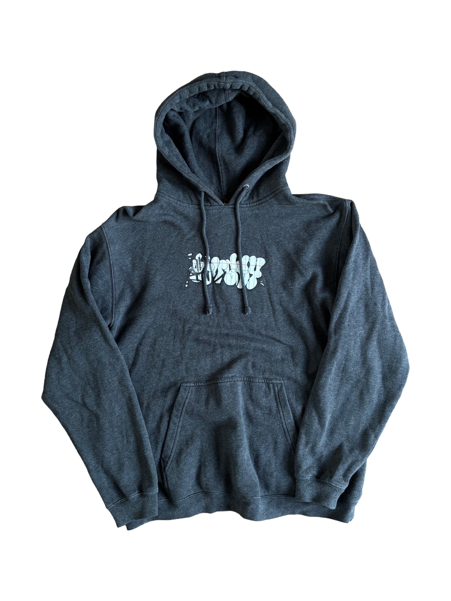 Stüssy Signature Graphic Hoodie – Dark Grey (Early 2000s)